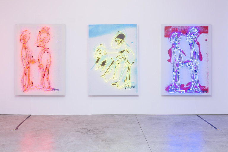 Jérôme Sans - Pascale Marthine Tayou, Graffitti Neon Series, Colorful line, 2018, Richard Taittinger Gallery