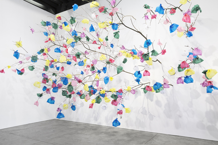 Jérôme Sans - Pascale Marthine Tayou, Plastic Tree, Colorful line, 2018, Richard Taittinger Gallery