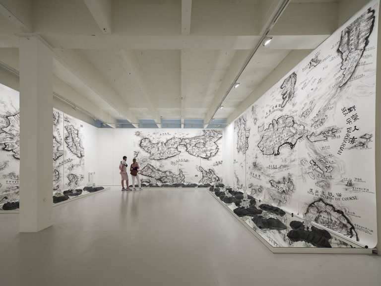 Jérôme Sans - Qiu Zhijie, One has to wander through all the outer worlds to reach innemorst shrine at the end, Eldorama Tripostal, lille3000, 2019 © photo Florian Kleinefenn