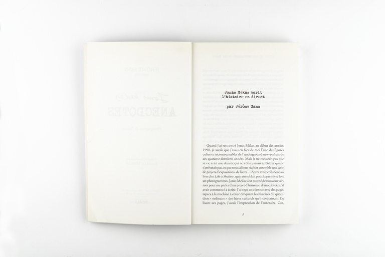 Jérôme Sans - Jonas Mekas Anecdotes_livre_Jérôme Sans_02
