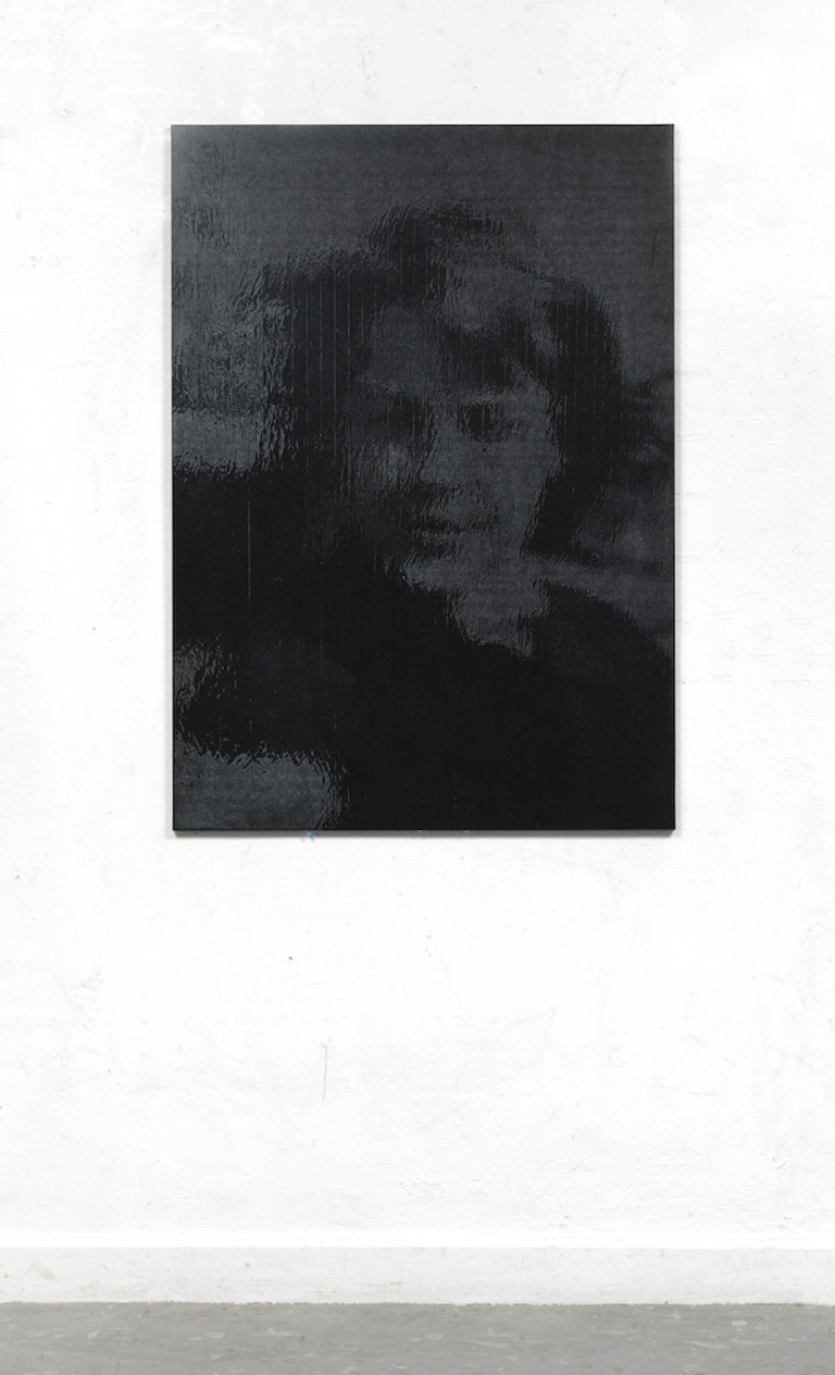 Jérôme Sans - Gregor Hildebrandt, Who am I then in the golden September, 2018, laser gravure on granite 129 x 92 cm_Jérôme Sans