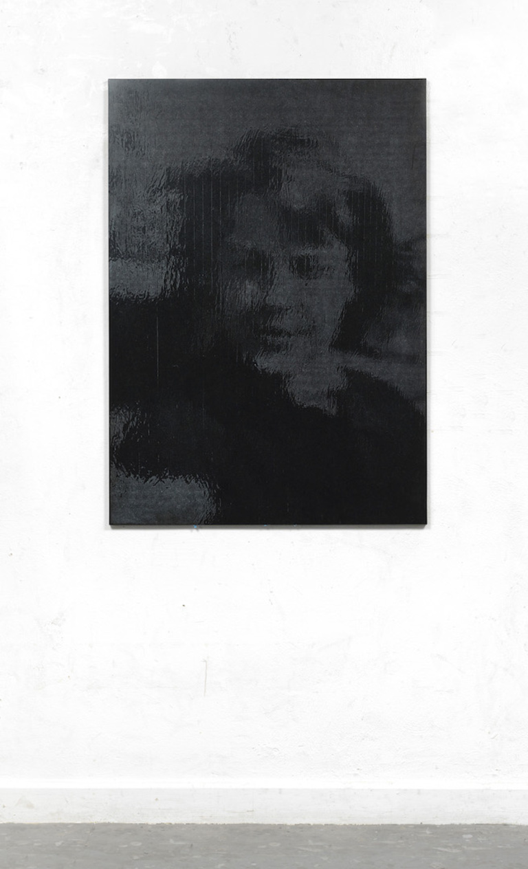 Jérôme Sans - Gregor Hildebrandt, Who am I then in the golden September, 2018, laser gravure on granite 129 x 92 cm_Jérôme Sans