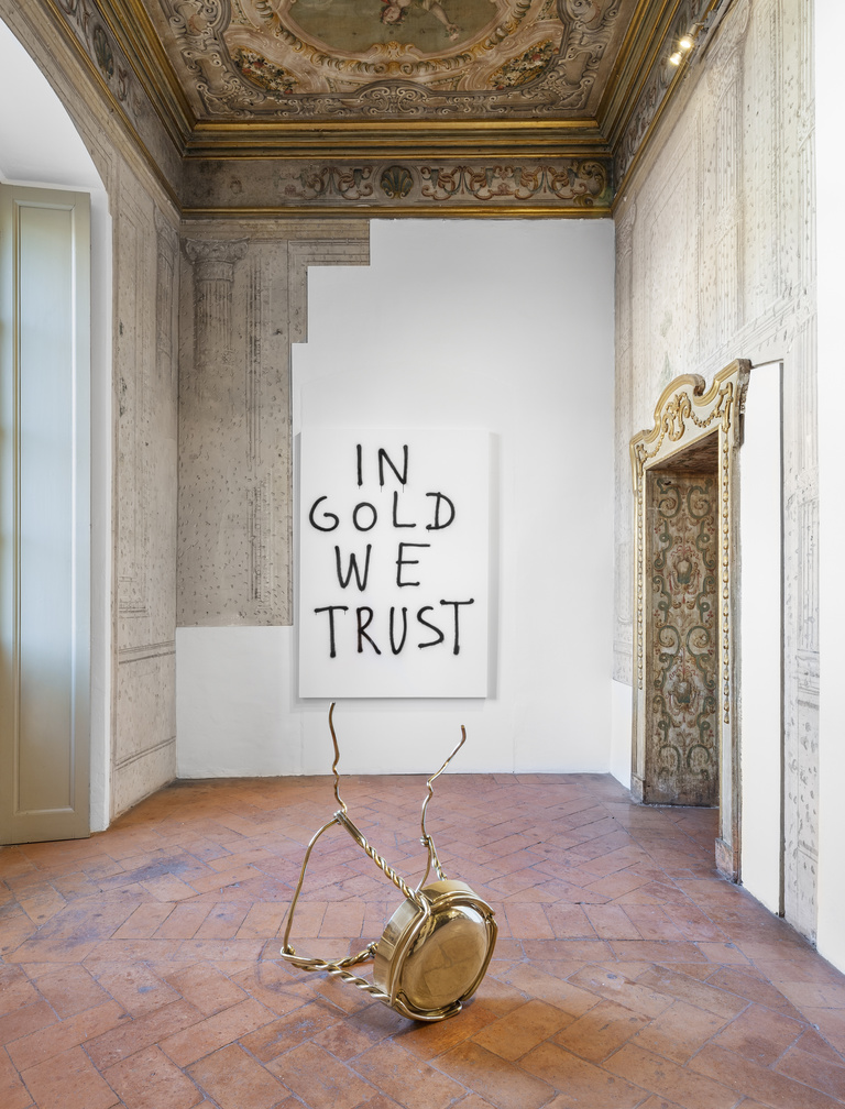 Jérôme Sans - mentalKLINIK, Thomas Lelu_exhibition view Signs of the Times, Apalazzo Gallery, Brescia Credit Melania Dalle Grave, DSL Studio