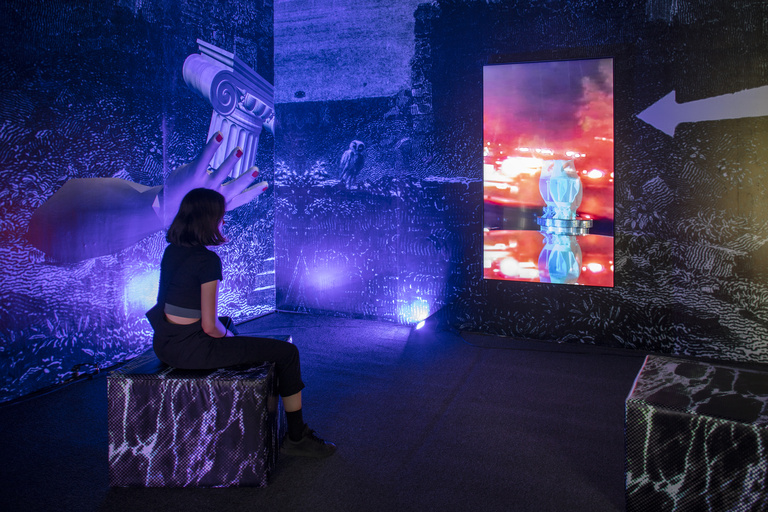 Jérôme Sans - Andreas Angelidakis, Athens by Night, Exhibition view Shake your Body, Lago/Algo, Mexico City, 2022 ©Ramiro Chaves