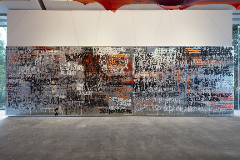 Jérôme Sans - Stefan Brüggemann, ODS, Exhibition view Shake your Body, Lago/Algo, Mexico City, 2022 ©Ramiro Chaves