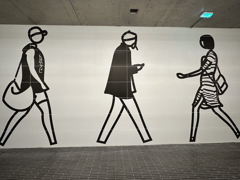 Jérôme Sans - 6. Julian Opie. Promenade a Paris. 2024. Porte de Clichy Metro Station, Paris. Permanent installation.jpg