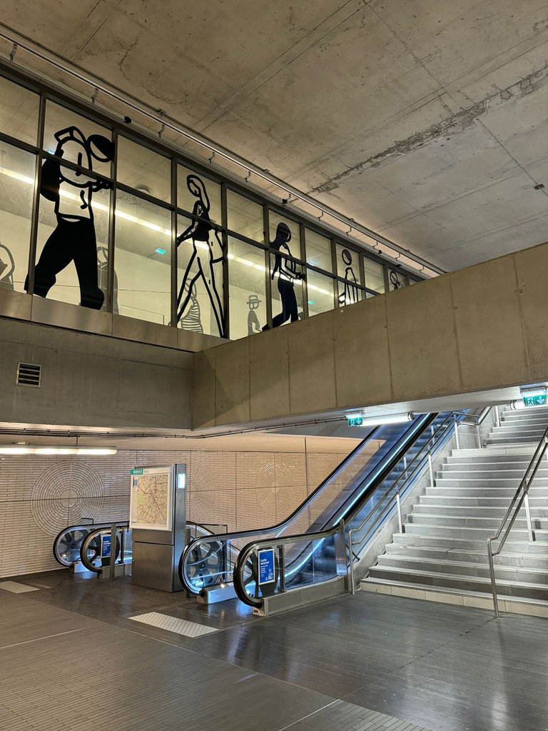 Jérôme Sans - 12. Julian Opie. Promenade a Paris. 2024. Porte de Clichy Metro Station, Paris. Permanent installation.jpg