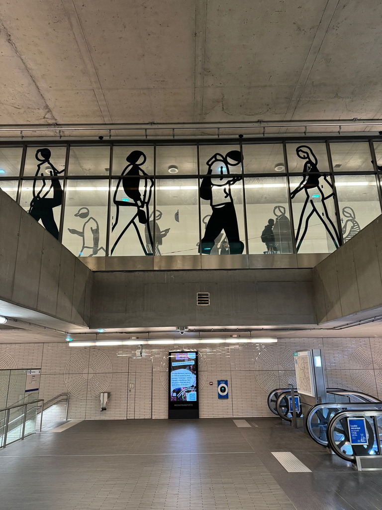 Jérôme Sans - 13. Julian Opie. Promenade a Paris. 2024. Porte de Clichy Metro Station, Paris. Permanent installation.jpg
